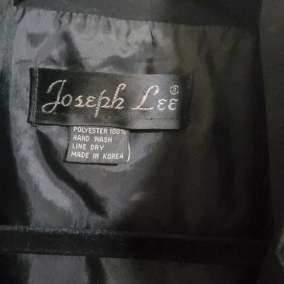 Joseph Lee Black Jacket with Equestrian Patches - Picture 2 of 3
